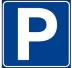 Simbolo parcheggio quadrato