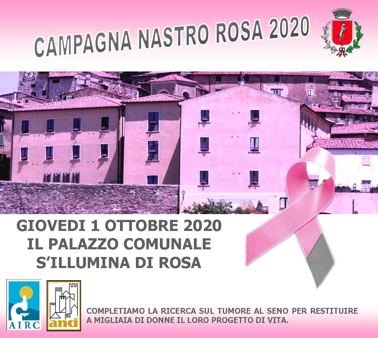 1&deg; ottobre 2020: Campiglia aderisce alla campagna nastro rosa di Airc e Anci