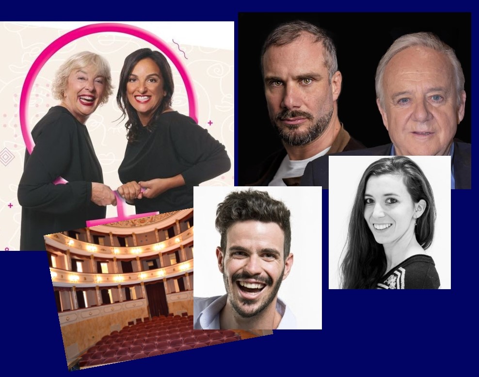collage con foto degli attori