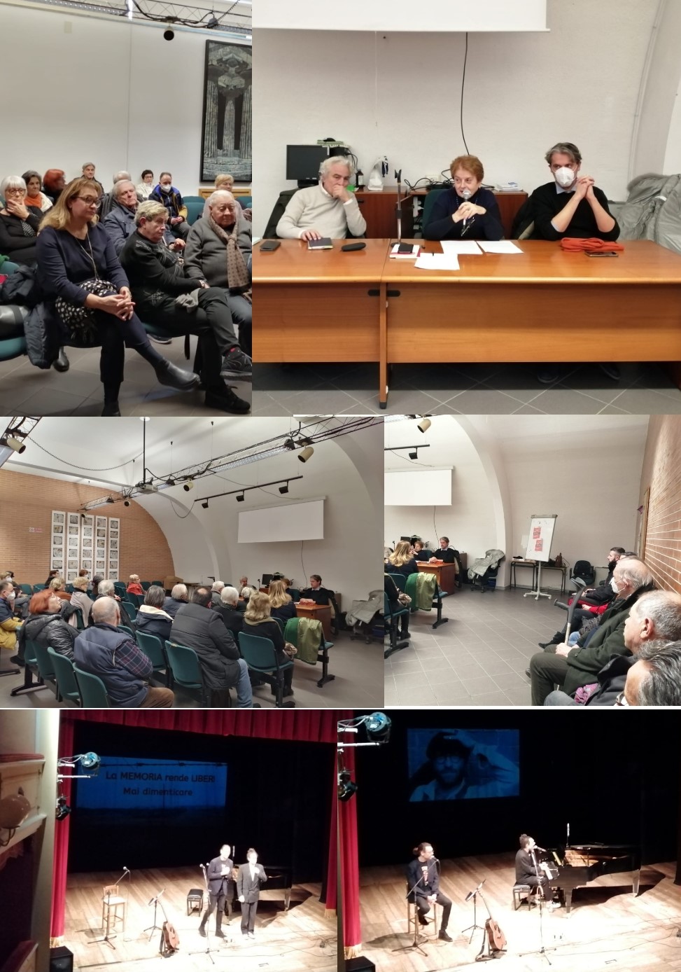 Le iniziative svolte nel gionro della memoria alla saletta comunale e a teatro