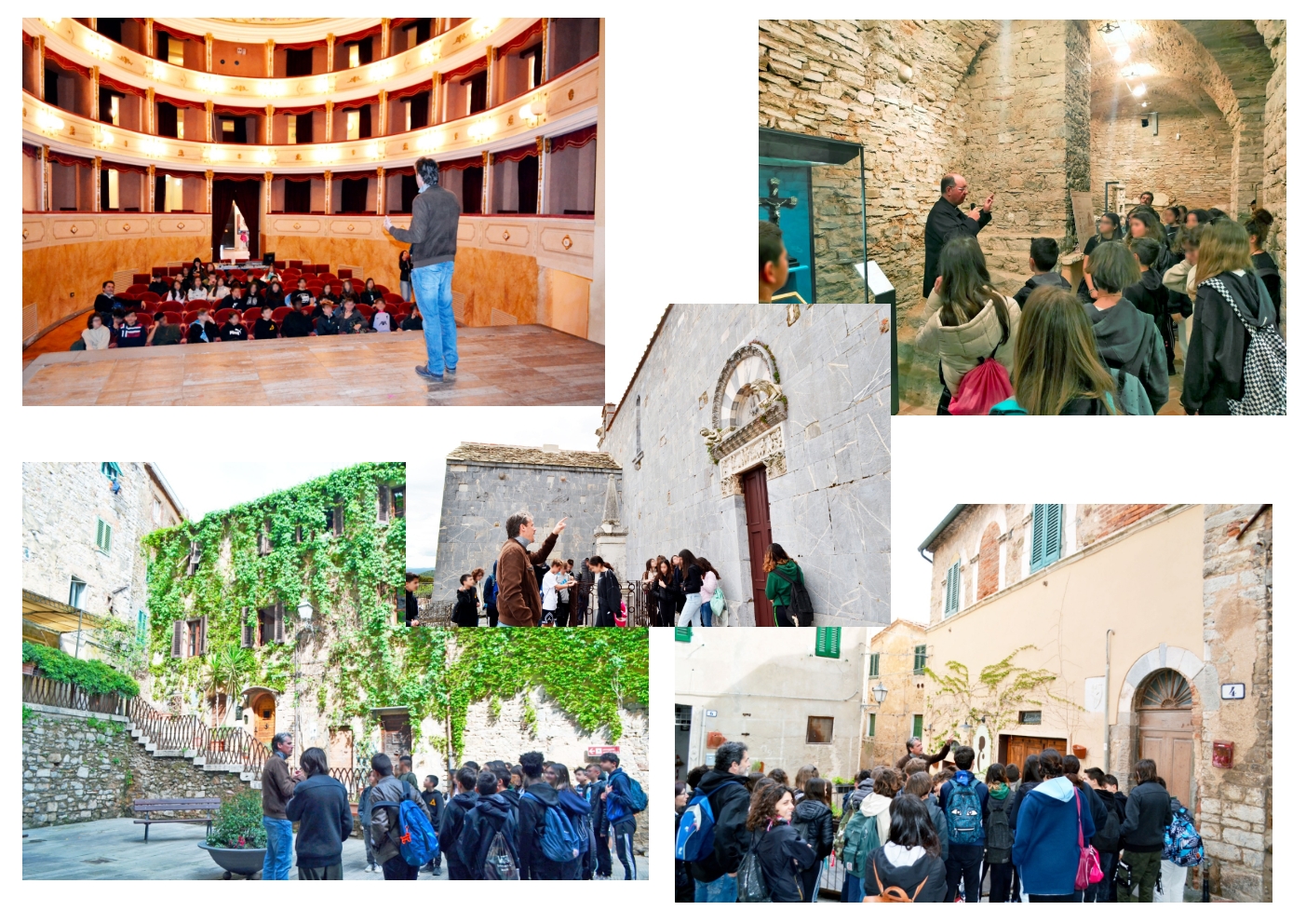 Nelle foto alcuni momenti della visita a Campiglia