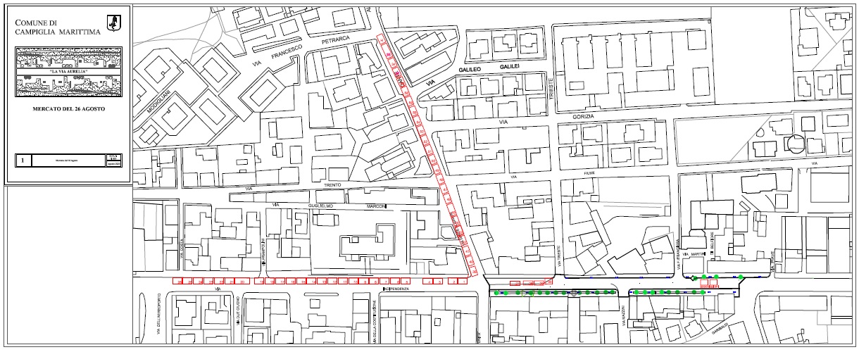 Planimetria della fiera del 26 agosto 