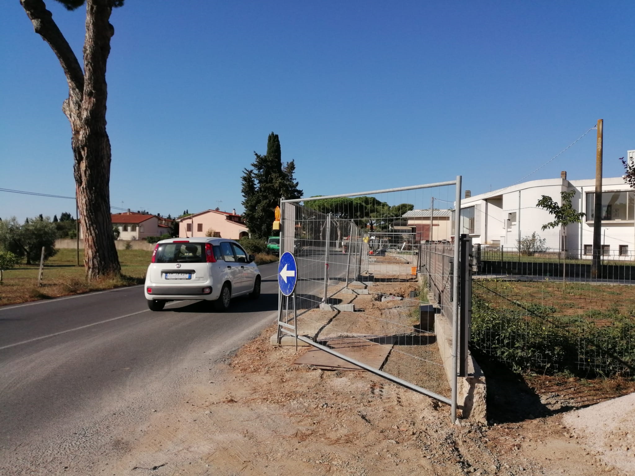Cantiere in via delle Repubblica a Cafaggio
