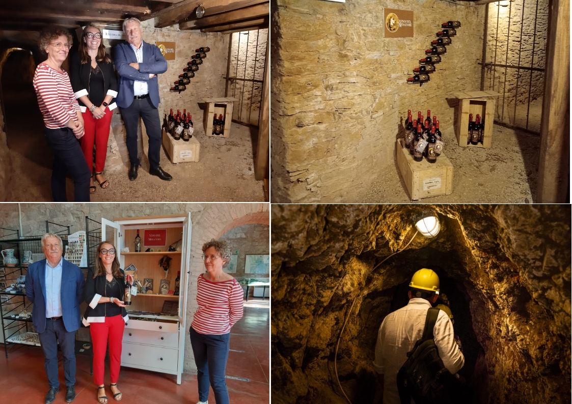 il vino del minatore nella galleria del Temperino, Sindaca ad Parchi e responsabile parco san Silvestro