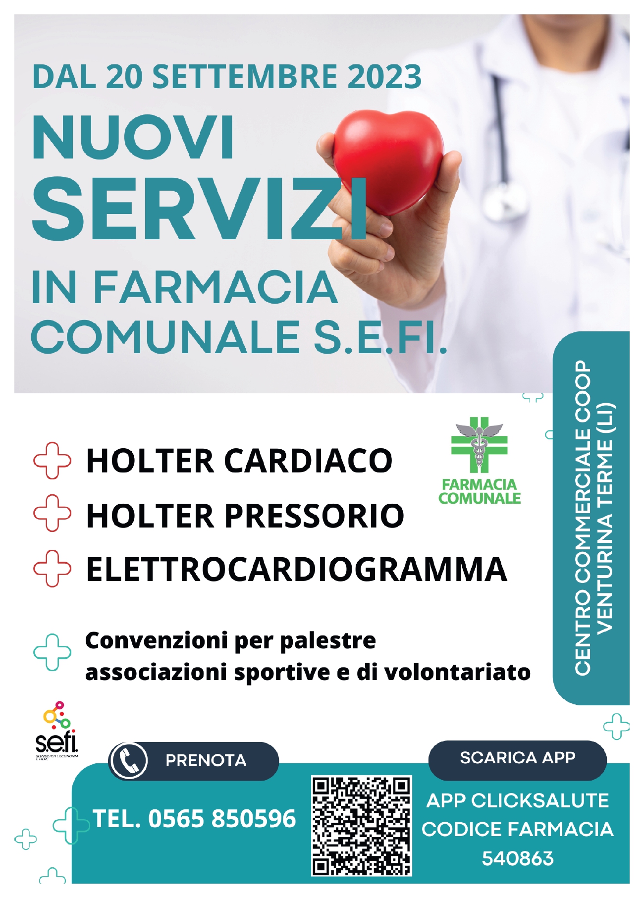 volantino informativo con Qr code