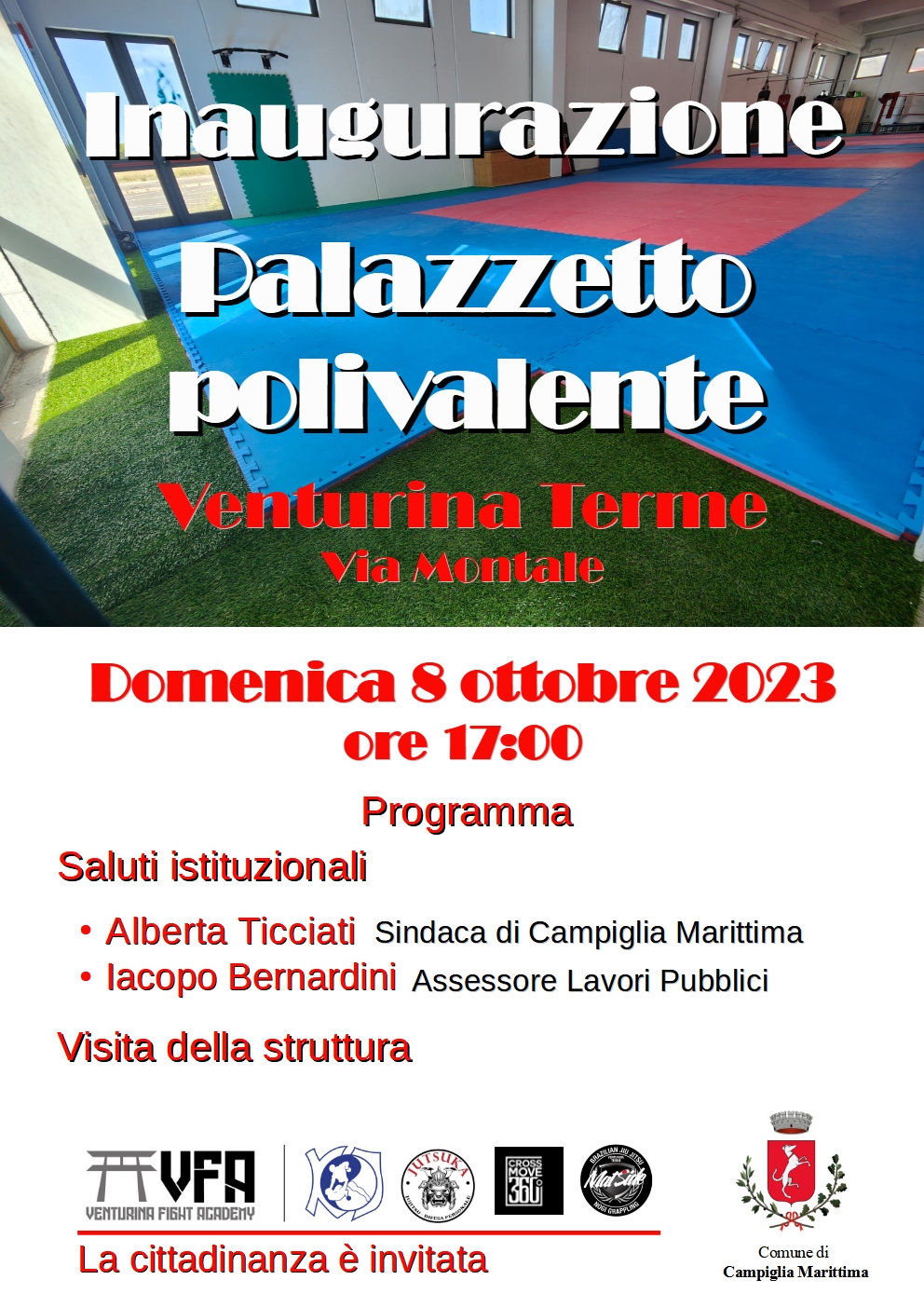 la locandina dell'inaugurazione