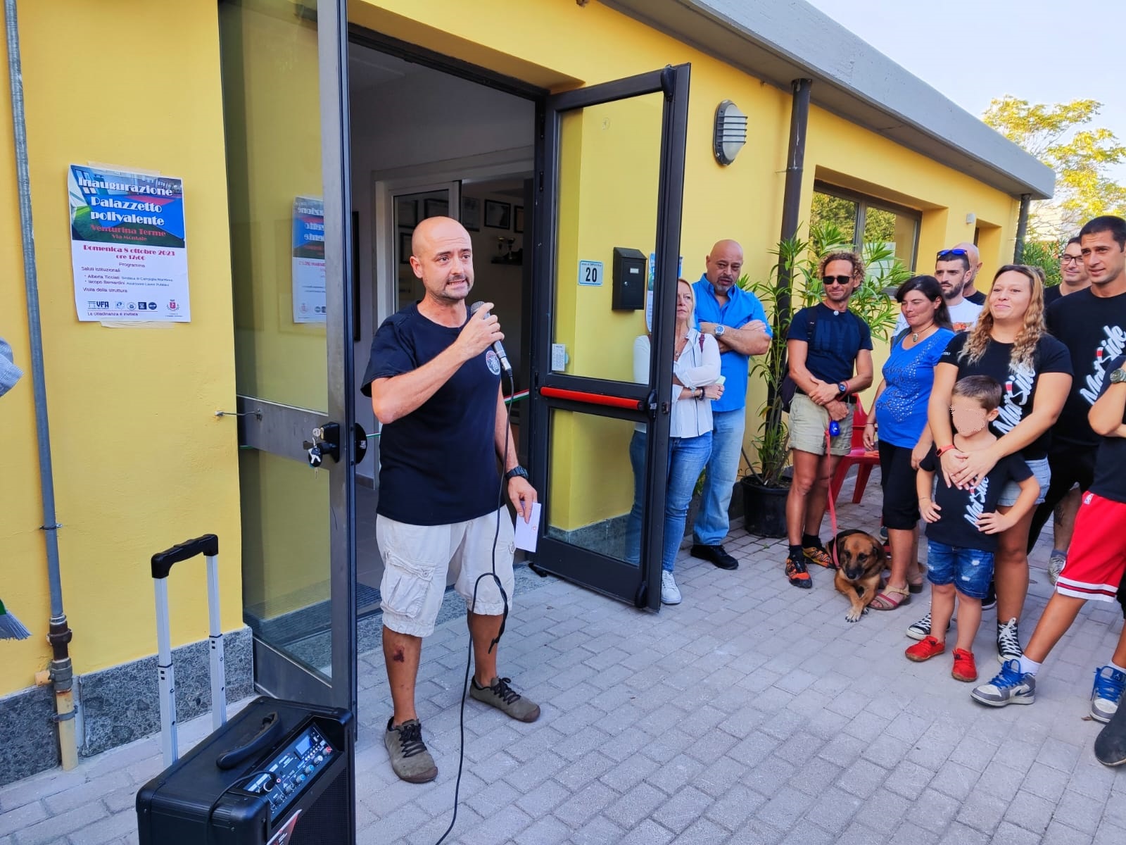 Luca Ciurli della Venturina Fight Academy al saluto inaugurale