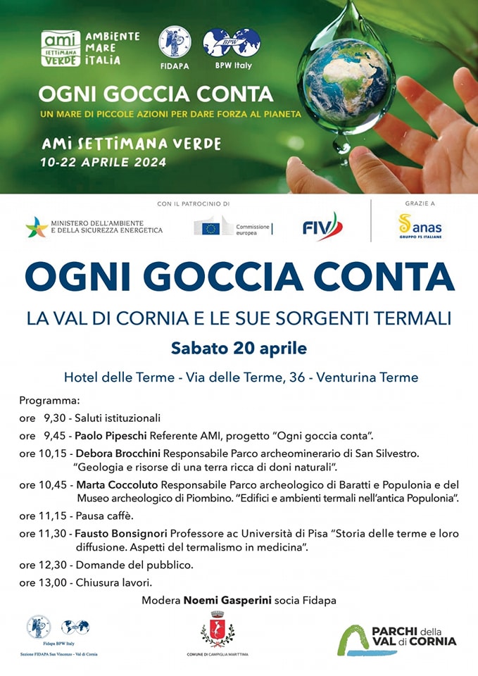Ogni goccia conta: un convegno sul tema dell\'acqua promosso da Fidapa