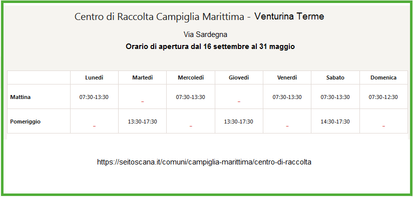 orario invernale Cdr