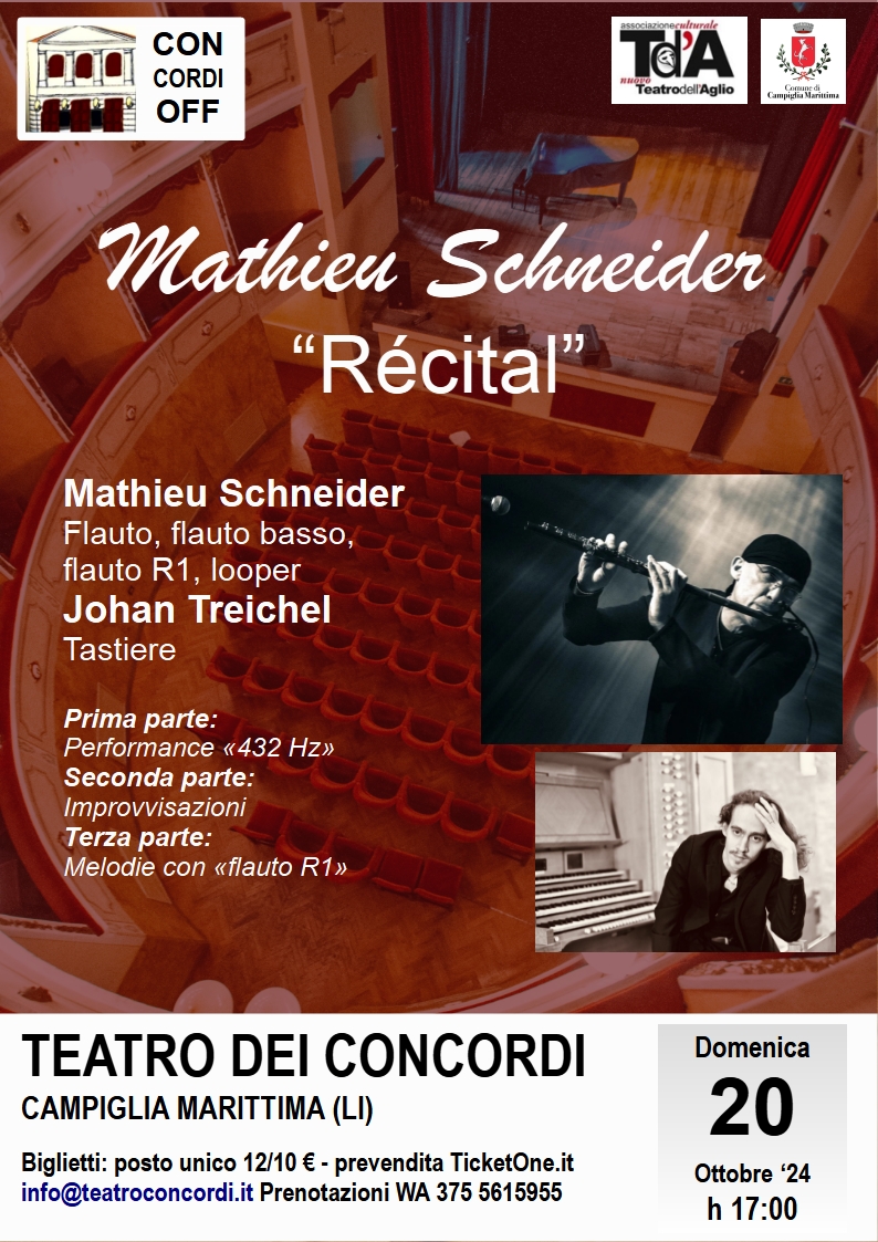 Mathieu Schneider in concerto al Concordi domenica 20 ottobre