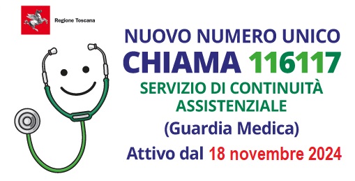 Da luned 18 novembre la continuit assistenziale (guardia medica) risponde al 116117 