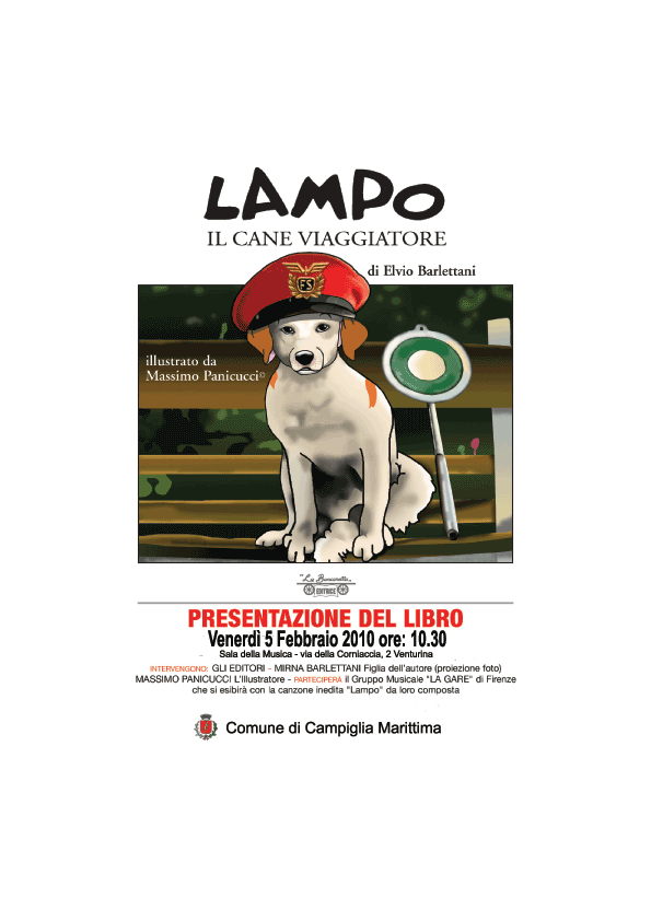 Il 5 febbraio incontro con il libro "Lampo.Il cane viaggiatore"