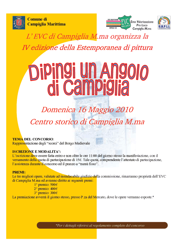 Estemporanea di pittura "Dipingi un angolo di Campiglia"