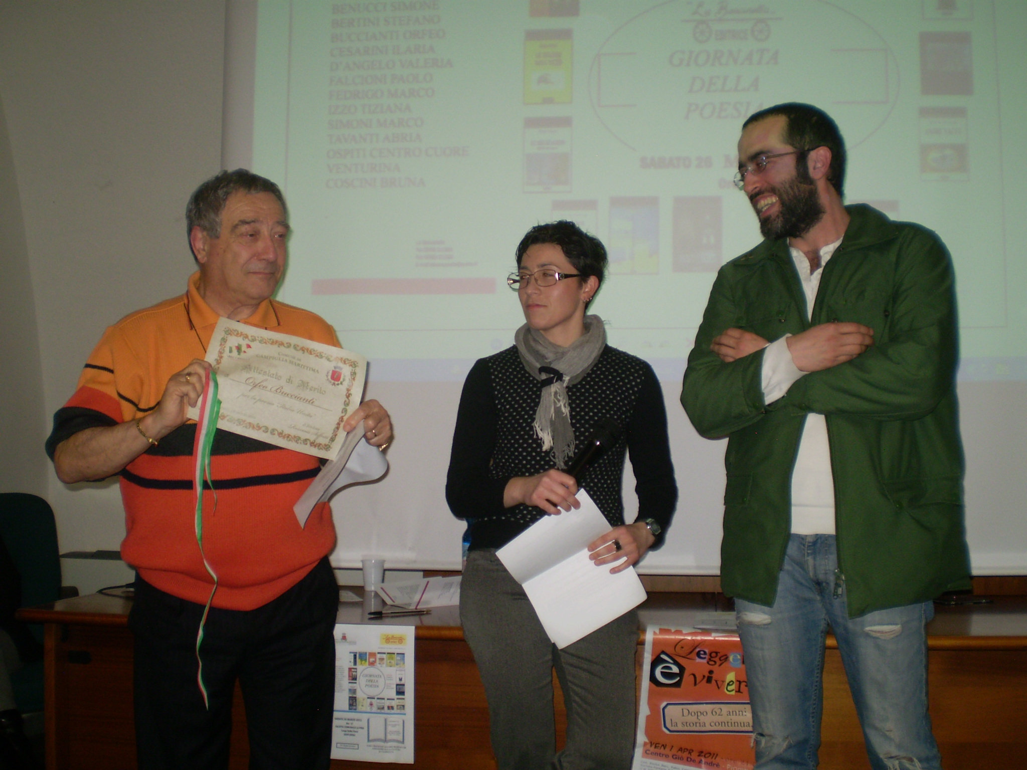 Premiato Orfeo Buccianti per la poesia "Italia Unita"