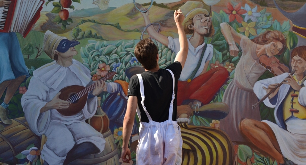 Inaugurazione del nuovo ciclo pittorico alla scuola Arcobaleno