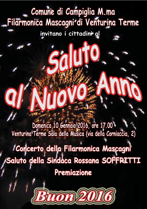 Saluto al nuovo anno - il tradizionale appuntamento domenica 10 gennaio 2016