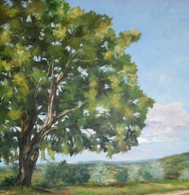 Daniele Toncelli ha donato un suo dipinto al Comune