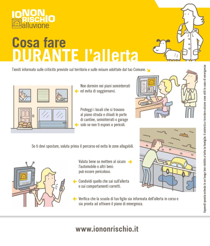 Cosa fare durante l'allerta