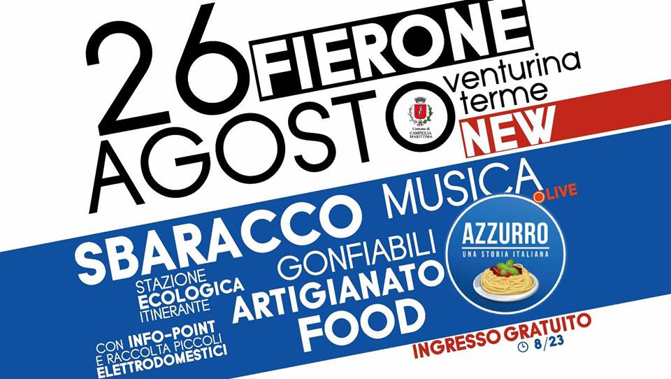 Domenica 26 agosto il Fierone, tradizionale fiera paesana di Venturina Terme