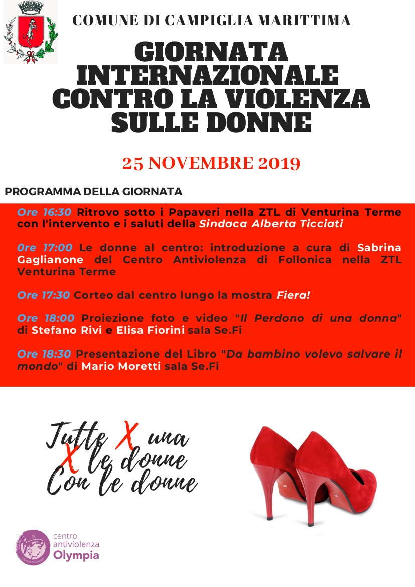 25 Novembre: Giornata internazionale contro la violenza sulle donne. Il programma.