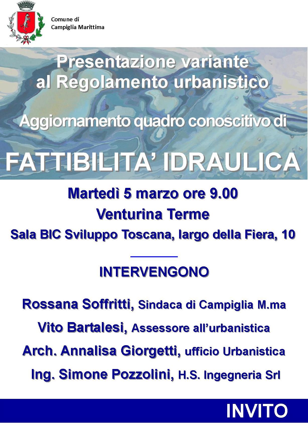 Incontro pubblico marted&igrave; 5 marzo 2019 su Variante fattibilit&agrave; idraulica